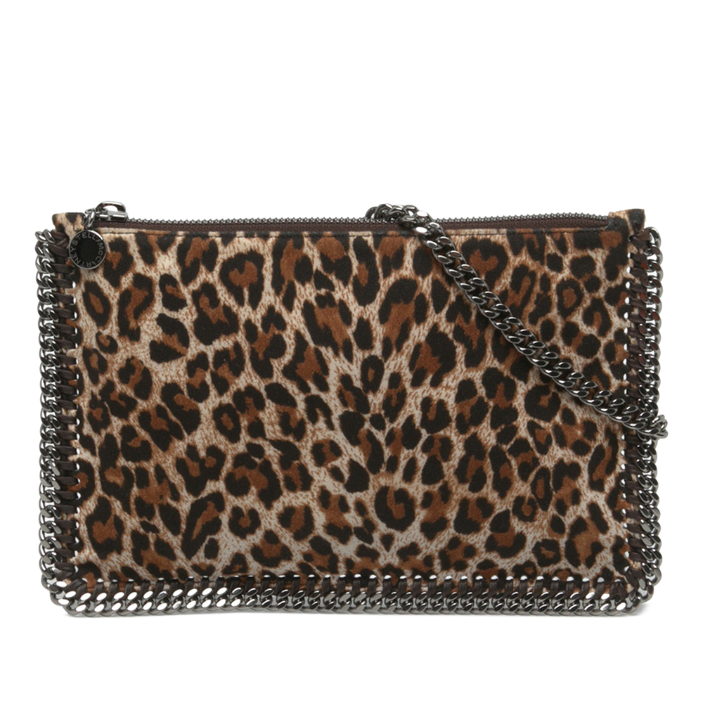 Pre-Loved Stella McCartney Falabella Leopard Print Shaggy Deer Shoulder Bag